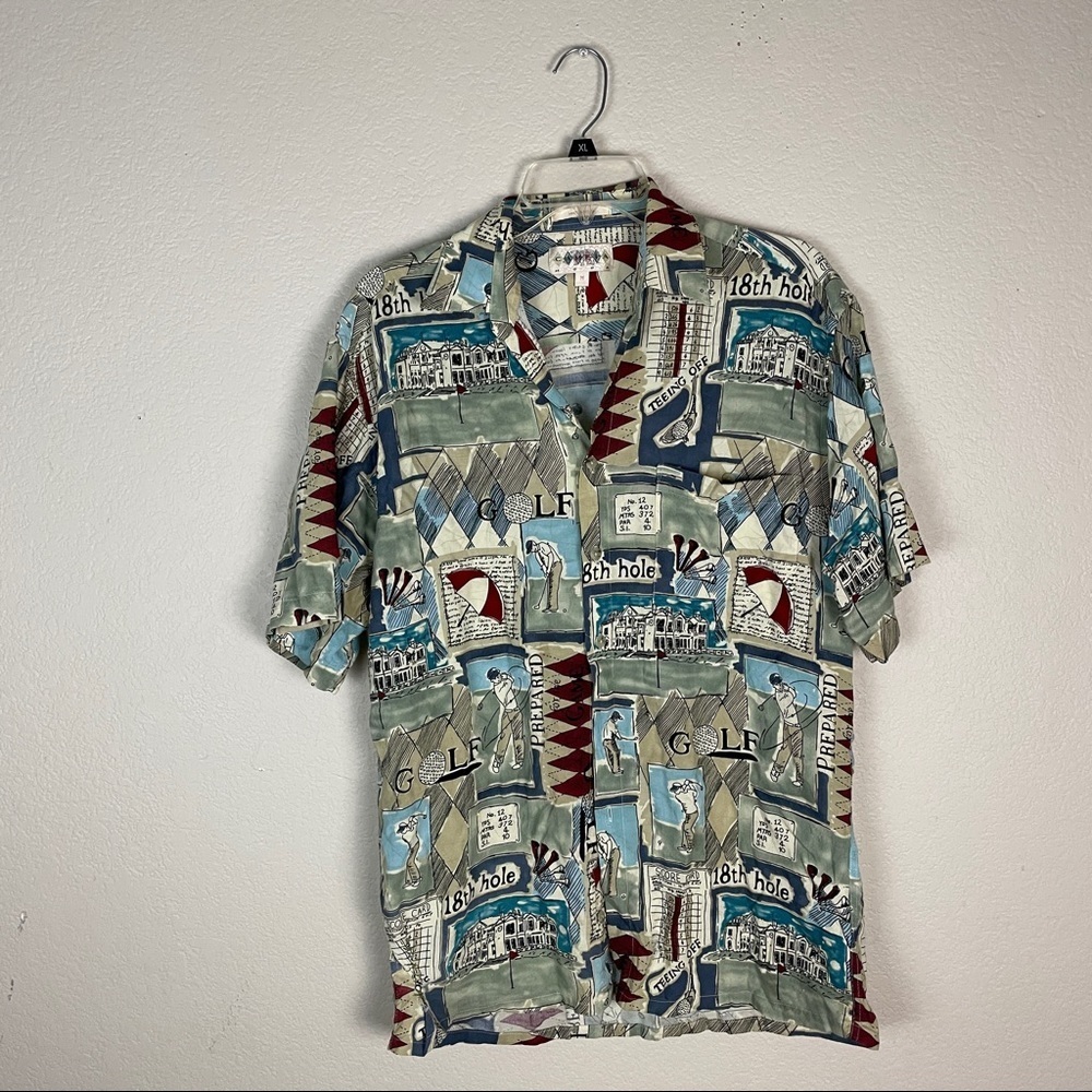 Vintage Campia Moda Golf Button Up Shirt Medium